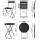 Gardeon 3PC Outdoor Bistro Set - Black Steel, Foldable, Weather-Resistant, No Assembly, 150kg Chair Capacity, 60cm Table
