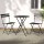 Gardeon 3PC Outdoor Bistro Set - Black Steel, Foldable, Weather-Resistant, No Assembly, 150kg Chair Capacity, 60cm Table