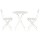 Gardeon 3PC Outdoor Bistro Set - Steel, Powder-Coated, Foldable, Weather-Resistant, White, No Assembly Required