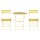 Gardeon 3PC Yellow Outdoor Bistro Set: Steel Table & Chairs, Weather-Resistant, Foldable, No Assembly Needed