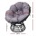Gardeon Outdoor Papasan Chair: 360° Rotatable PE Wicker, 10cm Cushion, UV-Resistant, Black, Indoor/Outdoor Furniture