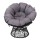 Gardeon Outdoor Papasan Chair: 360° Rotatable PE Wicker, 10cm Cushion, UV-Resistant, Black, Indoor/Outdoor Furniture