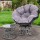 Gardeon Outdoor Papasan Chair & Wicker Table Set - Grey, UV-Resistant, 360° Rotatable, Indoor/Outdoor Garden Furniture