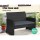 Gardeon 4-Piece Outdoor Sofa Set - Black Rattan, Steel Frame, UV-Resistant, with Cushions & Storage Cover, Easy Assembly