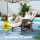 Gardeon Outdoor Recliner Chair - Adjustable Brown Wicker Lounge with Side Table, Steel Frame, High-Density Foam Cushion