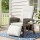 Gardeon Outdoor Recliner Chair - Adjustable Brown Wicker Lounge with Side Table, Steel Frame, High-Density Foam Cushion