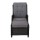 Gardeon Outdoor Recliner Chair Set, Adjustable Wicker Lounger with Ottoman, UV-Resistant, Black, High-Density Cushions