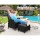 Gardeon Outdoor Recliner Chair Set, Adjustable Wicker Lounger with Ottoman, UV-Resistant, Black, High-Density Cushions