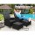 Gardeon 2PC Black Wicker Recliner Set: UV-Resistant, Adjustable, Steel Frame, High-Density Cushions, Indoor/Outdoor Use