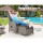 Gardeon Outdoor Wicker Recliner Chair Set with Ottoman, Adjustable Backrest, UV-Resistant PE Wicker, Grey, 57x61x94cm