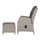 Gardeon 2PC Grey Recliner Chair Set with Ottomans - Adjustable Wicker Lounger for Indoor & Outdoor Comfort, UV-Resistant