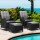 Gardeon 5PC Black Wicker Outdoor Furniture Set - Adjustable Recliner Chairs, Ottomans & Table, UV & Weather Resistant