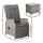 Gardeon 3PC Recliner Set: Weatherproof PE Wicker Chairs & Table, Adjustable Backrest & Footrest, Indoor/Outdoor Use