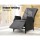 Gardeon Adjustable Outdoor Wicker Recliner Chair - Black, UV-Resistant, Steel Frame, 7cm Cushion, Indoor/Outdoor Use