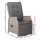 Gardeon Adjustable Wicker Recliner Chair – UV & Weather-Resistant, Steel Frame, High-Density Cushion, 57x65x95cm, Grey