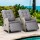 Gardeon 2PC Grey Wicker Recliner Chairs: UV-Resistant, Adjustable, Steel Frame, High-Density Cushions for Indoor/Outdoor Use