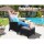 Gardeon Outdoor Recliner Chair Set - Black Wicker Lounge with Adjustable Backrest & Ottoman, UV & Weather-Resistant