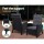 Gardeon 2PC Recliner Chairs Set - Black Wicker Outdoor Furniture with Adjustable Backrest & Ottoman, UV-Resistant