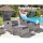 Gardeon 2PC Grey Wicker Recliner Chairs Set, Adjustable Outdoor Lounger with Ottoman, Steel Frame, UV-Resistant Cushions
