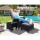 Gardeon 3PC Recliner Set: Black Wicker Outdoor Furniture with Adjustable Backrest, Ottoman, & Tempered Glass Table