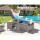 Gardeon 3PC Outdoor Recliner Set with Adjustable Wicker Chairs, Ottoman, and Glass Table - UV & Weather-Resistant, Grey
