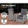 Gardeon 3PC Outdoor Recliner Set with Adjustable Wicker Chairs, Ottoman, and Glass Table - UV & Weather-Resistant, Grey