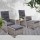 Gardeon 5PC Grey Wicker Recliner Set: Adjustable Outdoor Furniture with Table, UV-Resistant, Weatherproof, Steel Frame
