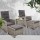 Gardeon 5PC Grey Wicker Recliner Set: Adjustable Outdoor Furniture with Table, UV-Resistant, Weatherproof, Steel Frame