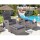 Gardeon 5PC Grey Wicker Recliner Set: Adjustable Outdoor Furniture with Table, UV-Resistant, Weatherproof, Steel Frame