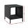 Gardeon Black Wicker Coffee Side Table - 40x40x45cm, PE Rattan, Tempered Glass, Indoor/Outdoor, Weather-Resistant