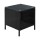 Gardeon Black Wicker Coffee Side Table - 40x40x45cm, PE Rattan, Tempered Glass, Indoor/Outdoor, Weather-Resistant