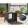 Gardeon Black Wicker Coffee Side Table - 40x40x45cm, PE Rattan, Tempered Glass, Indoor/Outdoor, Weather-Resistant