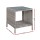 Gardeon Outdoor Coffee Side Table – Grey Rattan Wicker, Steel Frame, Tempered Glass Top, 40x40x45cm, Weather-Resistant