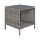 Gardeon Outdoor Coffee Side Table – Grey Rattan Wicker, Steel Frame, Tempered Glass Top, 40x40x45cm, Weather-Resistant