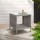 Gardeon Outdoor Coffee Side Table – Grey Rattan Wicker, Steel Frame, Tempered Glass Top, 40x40x45cm, Weather-Resistant