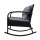 Gardeon Outdoor Rocking Chair - Weather-Resistant Wicker, Steel Frame, Black with Cushions, 79x58x78cm, 160kg Capacity
