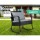 Gardeon Outdoor Rocking Chair - Weather-Resistant Wicker, Steel Frame, Black with Cushions, 79x58x78cm, 160kg Capacity