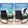 Gardeon Outdoor Rocking Chair - Weather-Resistant Wicker, Steel Frame, Black with Cushions, 79x58x78cm, 160kg Capacity