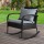 Gardeon Outdoor Rocking Chair - Weather-Resistant Wicker, Steel Frame, Black with Cushions, 79x58x78cm, 160kg Capacity