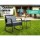 Gardeon 2PC Rocking Chair & Table Set: Weather-Resistant Wicker Furniture with Cushions, Tempered Glass, UV Protection