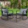 Gardeon 3PC Black Wicker Patio Set: Rocking Chairs & Tempered Glass Table, Weather-Resistant for Indoor/Outdoor Use
