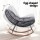 Gardeon Outdoor Papasan Rocking Chair - Steel Frame, Plush Cushions, UV Resistant, 107x91x98cm, Indoor/Outdoor Use
