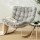 Gardeon Papasan Rocking Chair Recliner Outdoor Indoor Patio Garden Steel Frame Beige Cushion 160kg Capacity