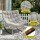 Gardeon Papasan Rocking Chair Recliner Outdoor Indoor Patio Garden Steel Frame Beige Cushion 160kg Capacity