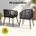 Gardeon 2PC Black Wicker Outdoor Dining Chairs - Steel Frame, UV-Resistant, Weatherproof, 60x50x80cm, Indoor/Outdoor Use