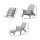 Gardeon Grey Sun Lounger with Wheels - Weather-Resistant, Adjustable Recliner Chair, Portable Outdoor Furniture