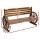 Gardeon 3-Seater Outdoor Garden Bench - Rustic Fir Wood Wagon Wheel Design, UV-Resistant, 300kg Capacity, 142cm