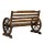 Gardeon 2-Seater Outdoor Wagon Bench - Fir Wood, Rustic Charcoal Brown, UV & Weather-Resistant, 220kg Capacity