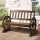 Gardeon Rustic Fir Wood Wagon Wheel Garden Bench, 2-Seater, UV-Resistant, 220kg Capacity, Brown, 111x52x77cm