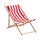 Gardeon Wooden Sun Lounge: Adjustable Portable Beach Chair, Fir Wood Frame, Red Stripes, 120kg Capacity, 1-Year Warranty